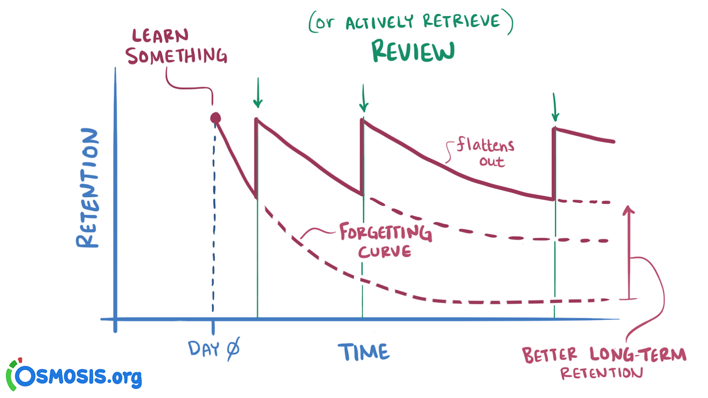 The Ebbinghaus forgetting curve